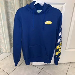 Off White Diagonal Split Hoodie - Lightly Used